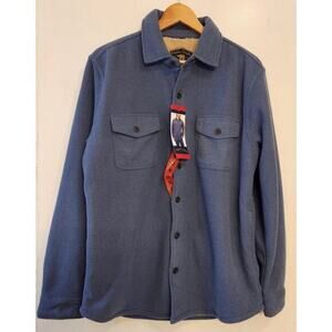 Freedom Foundry Men’s Super Plush‎ Flannel Shirt Jacket, Navy, Size M